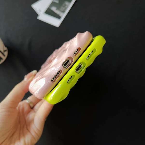 For Iphone 14 Pro Max Godteri Farge Tpu Telefondeksel Utspar Anti-fall Bakdeksel Green