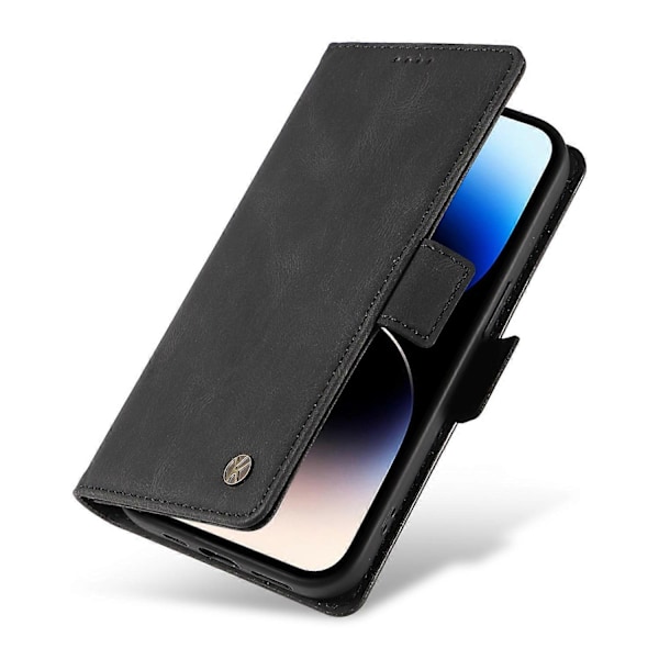 YIKATU YK-005 för iPhone 14 Pro Folio Flip Fodral PU Läder Hud-känsla Ställ Plånbok Mobilskal Multicolor Style E