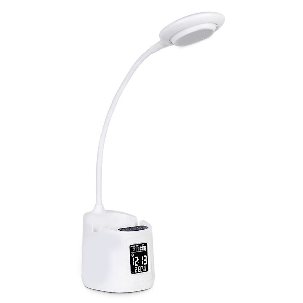 4-in-1 USB-lukuvalaisin, 3-portainen himmennystila kosketuskytkimellä lapsille ja opiskelijoille White