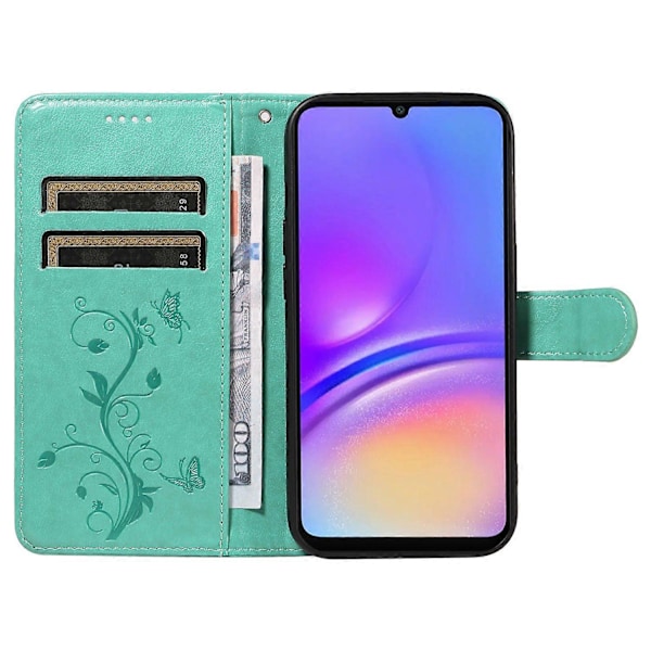 Fodral för Samsung Galaxy A06, blommönstrat PU-läder plånboksfodral Multicolor Style F