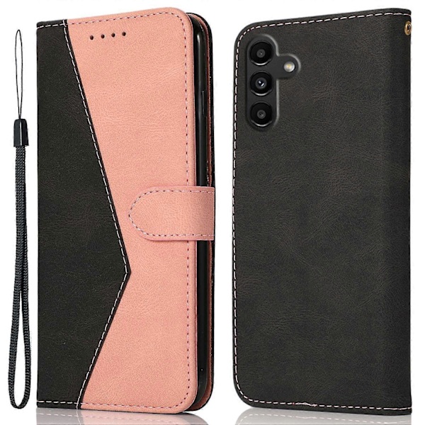 För Samsung A56 5G Tvåfärgat Läder Plånboksfodral Skyddande Flip Ställ Multicolor Style D