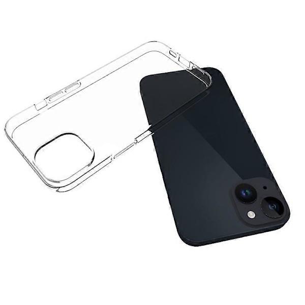 För iPhone 15 Plus Repskydd Mobilskal Glansigt Vattentätt TPU Smartphone Skyddsskal