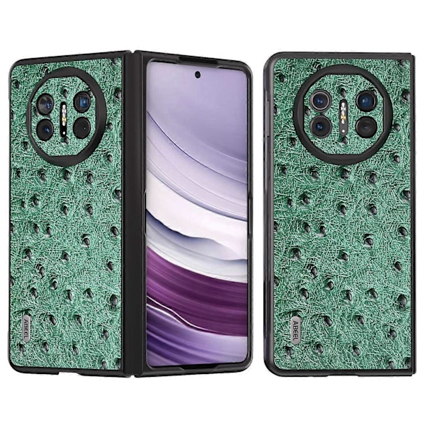 Skal till Huawei Mate X5 Äkta Koläder+TPU+PC Strutsstruktur Vikbart Telefonskydd Multicolor Style B