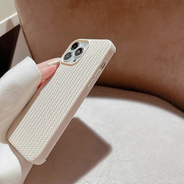 Vävd Textur Mjukt TPU Skal Baksida Repskyddande Telefonskal för iPhone 13 Pro 6.1 tum Multicolor Style B