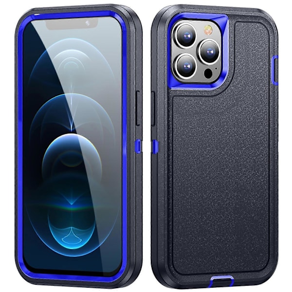 For iPhone 12/12 Pro Anti-Scratch Deksel TPU+PC Fallbeskyttelse Telefondeksel Multicolor Style C