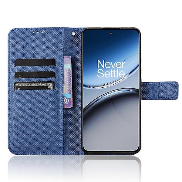 Til OnePlus Nord 4 5G Telefon Stand Case Diamant Tekstur PU Læder Cover Wallet Multicolor Style B