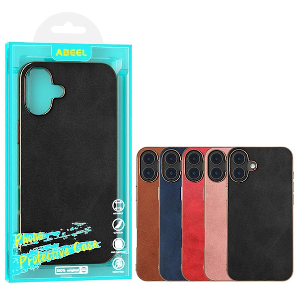 iPhone 16 Plus -kotelo, galvanointi, puhelinkuori, lehmännahkakuvio, PU+TPU-suojakotelo Multicolor Style A