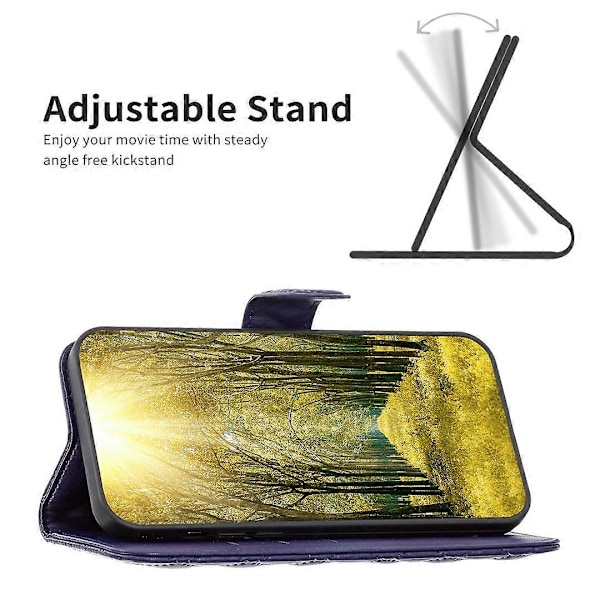 til Samsung Galaxy A05s 4G Etui Præget Tegnebog Stand Læder Telefon Cover Multicolor Style A