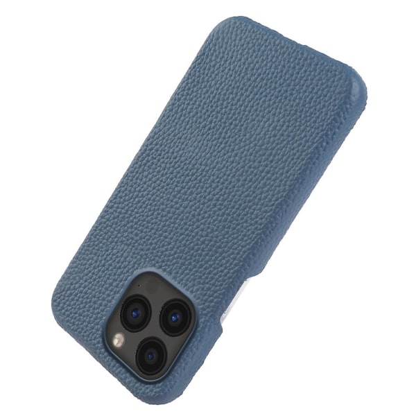 För Iphone 13 Pro 6.1" Anti-dropp cover kompatibelt med Magsafe läderbelagd PC- case Blue