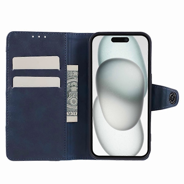 Til Oppo A59 5G Mobiltelefon Cover Crazy Horse Tekstur PU Læder Wallet Stand Fuld Beskyttelse Shell Multicolor Dark Blue