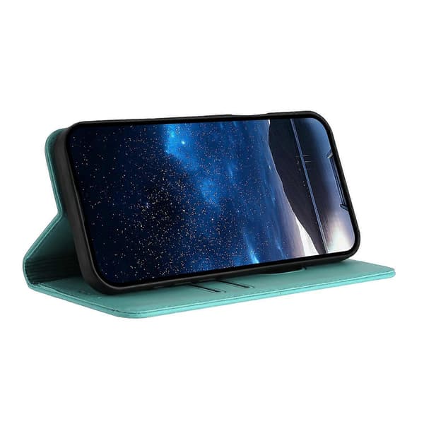 Plånboksfodral för iPhone 16e med magnetlås, läderfodral med stativ Multicolor Baby Blue