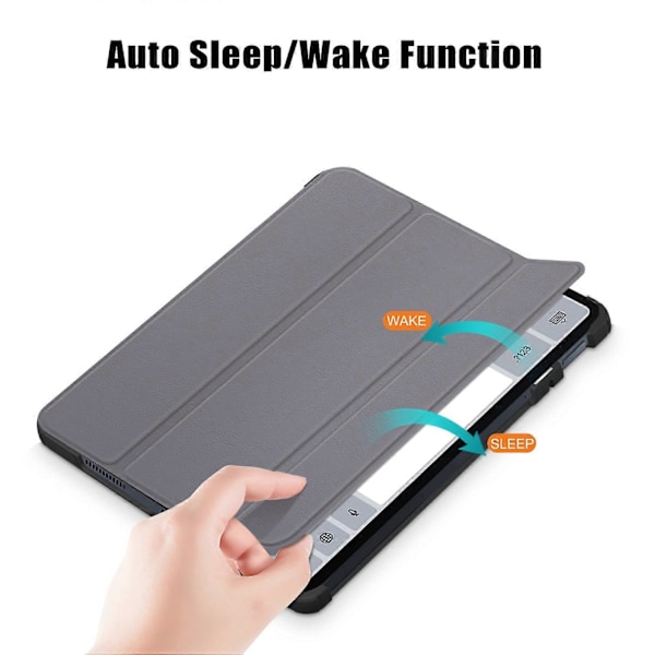 Til Xiaomi Pad 6 Tri-fold Stand Tablet Cover Magnetisk Smart PU Læder Folio Cover Multicolor Style C