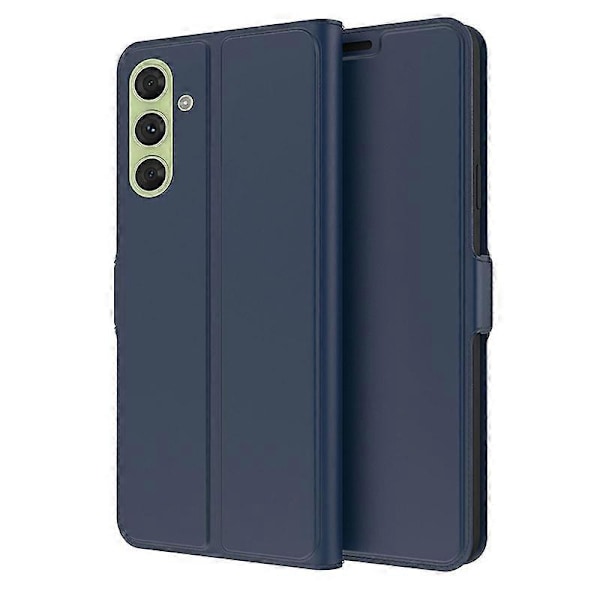 PU-läderfodral med stativ och kortfack för Samsung Galaxy F34 5G/M34 5G, fullt skydd Multicolor Blue