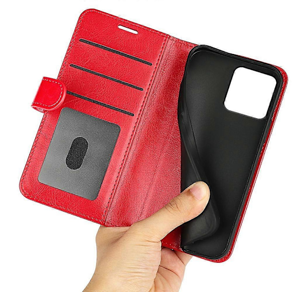 PU Læder Stand Telefon Cover Wallet Folio Flip Cover til iPhone 15 Plus Multicolor Style B
