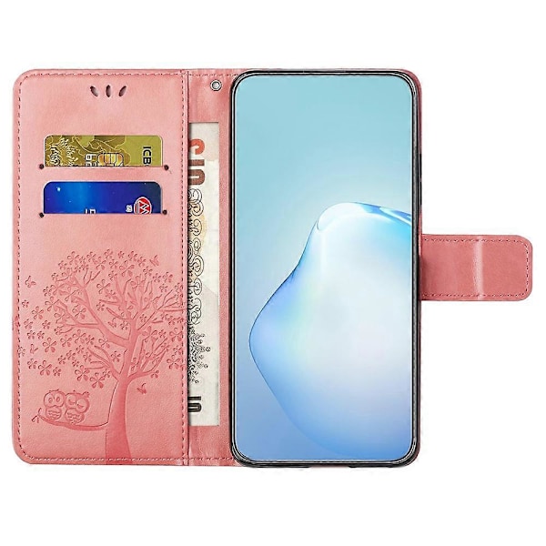 Til Motorola Moto G35 5G Etui PU Læder Ugle Træ Præget Tegnebog Telefon Cover Multicolor Style F