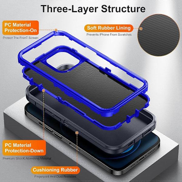 For iPhone 12/12 Pro Anti-Scratch Deksel TPU+PC Fallbeskyttelse Telefondeksel Multicolor Style C