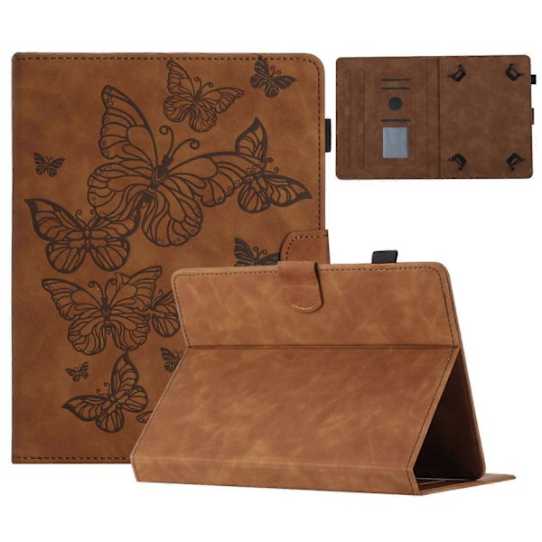 7-tommers nettbrett PU-skinn stativdeksel sommerfugltrykk kortholder nettbrettdeksel Multicolor Style B