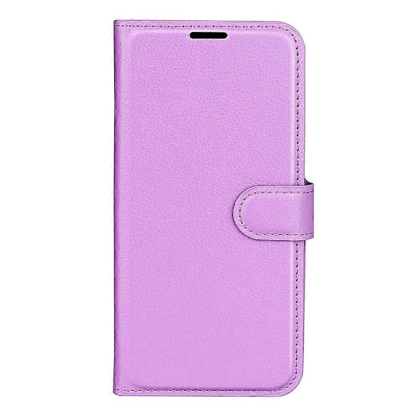 Til ZTE Blade V70 Etui Litchi Tekstur Stødsikkert Læder Wallet Telefon Cover - Grøn Multicolor Purple