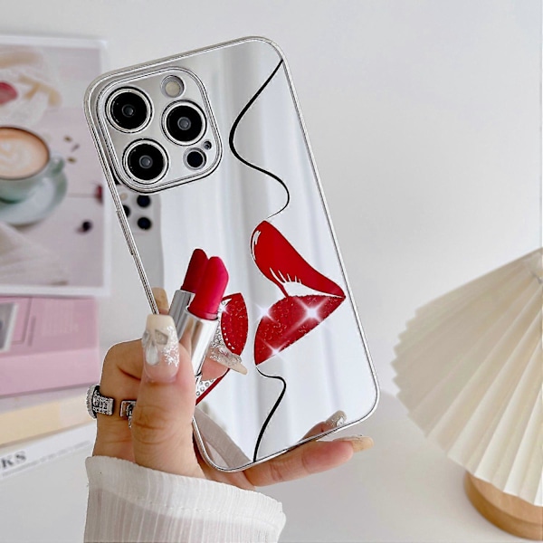 iPhone 15 Pro Max -kotelo IMD hopeaviimeistely TPU+PC strassikoristeinen puhelinkuori Multicolor Style D
