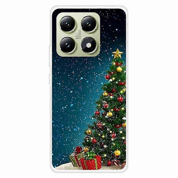 Xiaomi 14T Pro -kotelo, juhlava jouluaiheinen TPU-suojakuori Multicolor Christmas Tree