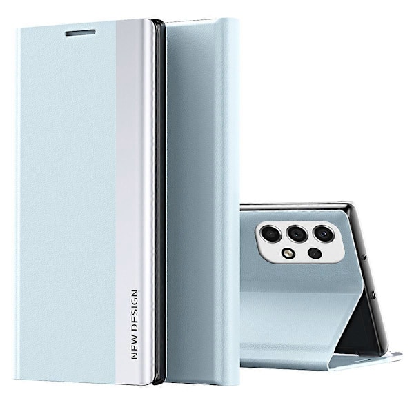 Til Samsung Galaxy A13 4G Etui Stativ PC Skal PU Læder Stødsikkert Telefoncover Multicolor Sky Blue