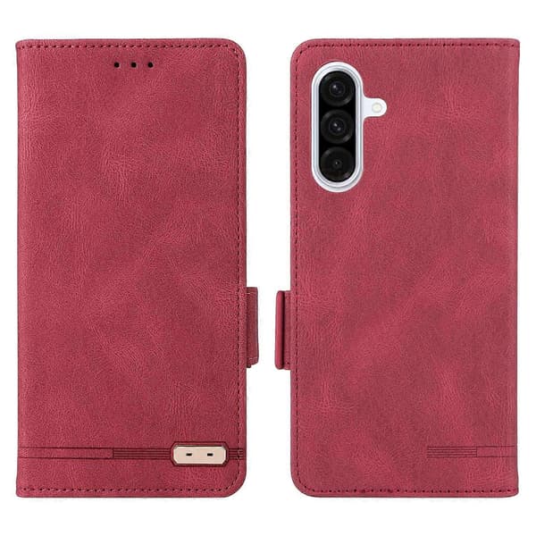 Plånboksfodral i läder för Samsung Galaxy A26 5G med hårdvarudekor Multicolor Style E