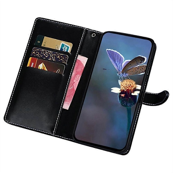 IDEWEI Xiaomi Redmi Note 14 Pro 5G/Poco X7 5G -kotelo, krokotiilinnahkajäljitelmä PU-nahkainen läppäkotelo Multicolor Black