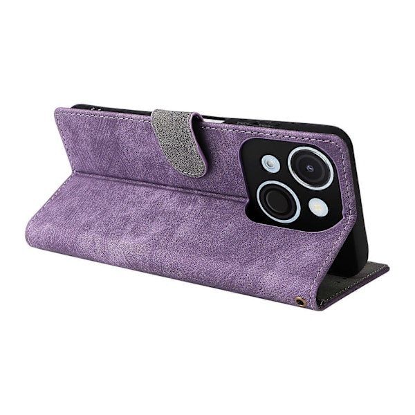 For itel A50C A669L Lommebok Etui RFID-blokkering PU-Lærdeksel Stativ Visning Multicolor Style D