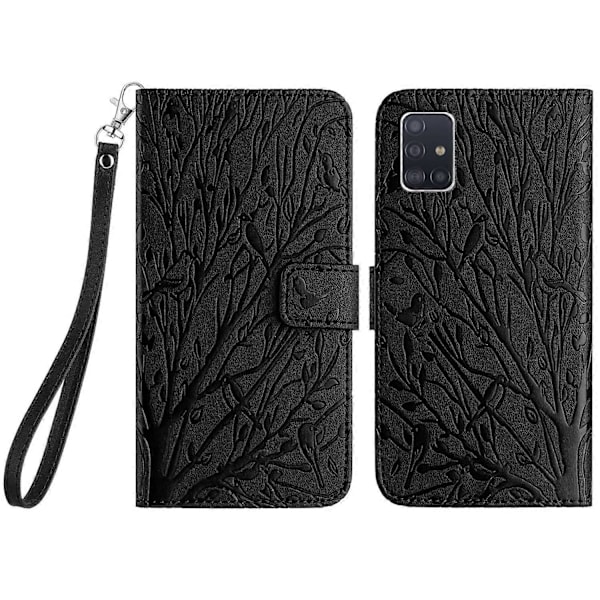 Til Samsung Galaxy A71 4G SM-A715 Læder Etui Wallet Stand Præget Telefon Cover Multicolor Style C