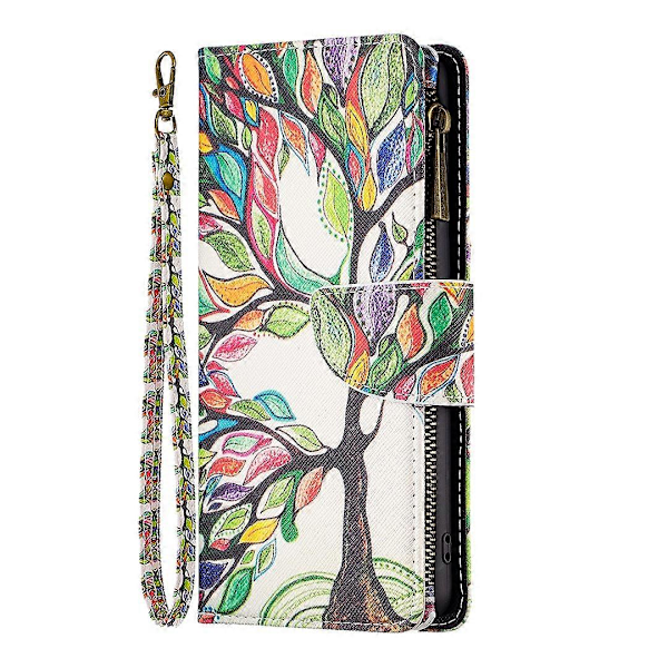 BF03 Telefon Cover til Samsung Galaxy A15 4G Etui Wallet Lynlås Læder Shell Multicolor Style A