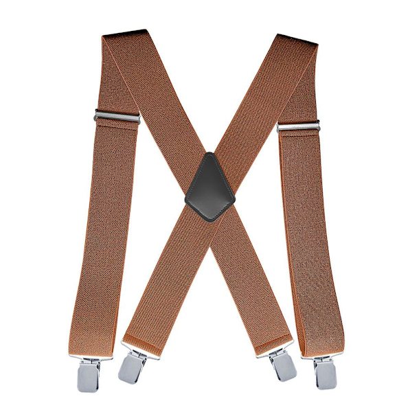 Svarta justerbara hängslen Herr Unisex byxor Elastic Sc white oen-size