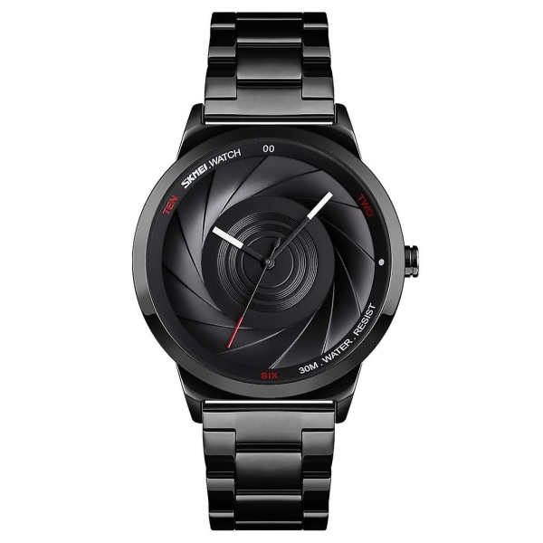 Skmei 9210 3d Overflate Vanntett Quartz Herreklokke Sølv Blå Black