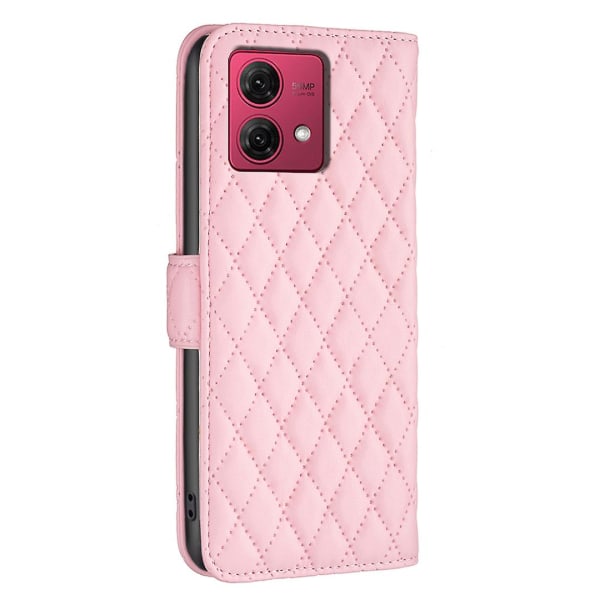 För Motorola Moto G84 5g Case Plånbok tryckt cover Pink