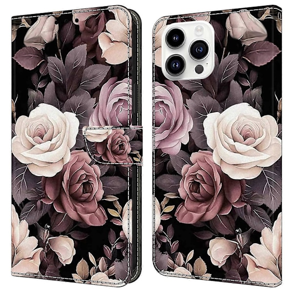iPhone 16 Pro -kotelo PU-nahkainen lompakkokotelo seisontatoiminnolla Multicolor Style A