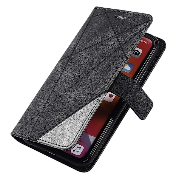 Läderfodral med Rem för iPhone 11, Hudvänlig Skarvning Plånboksfodral Multicolor Style D