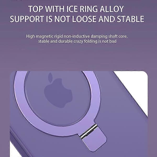 Magnetisk etui med støttefod til iPhone 14, TPU+PC, stødsikkert telefoncover Multicolor Style E
