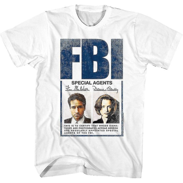 Fbi Badge X-files T-paita Vaatteet XXL