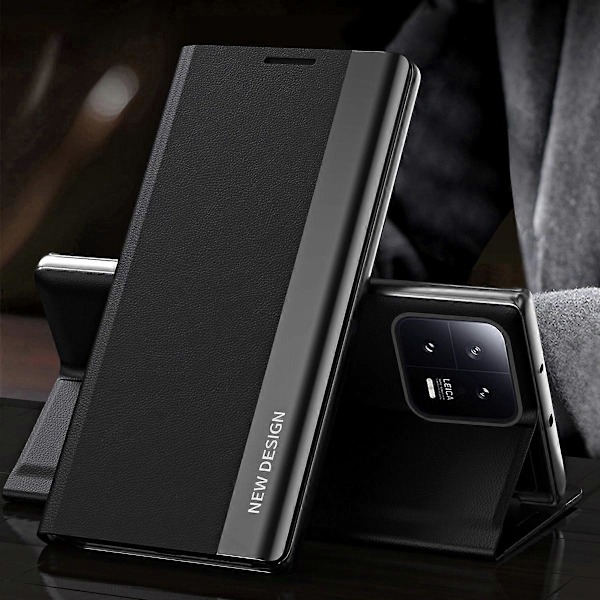 PU Læder Telefon Stand Case til Xiaomi 13 Pro 5G, Elektropletteret Anti-ridse Smartphone Cover Multicolor Style B