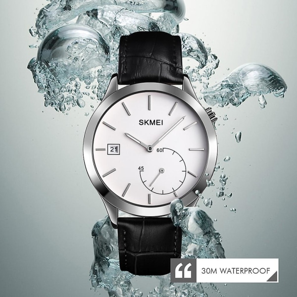 Skmei Fritid Utomhussport Quartz Watch Silver Steel Belt