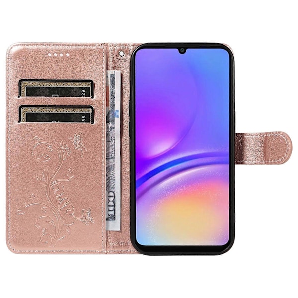Fodral för Samsung Galaxy A06, blommönstrat PU-läder plånboksfodral Multicolor Style B