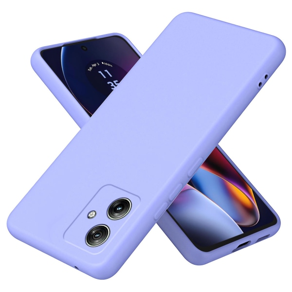 För Motorola Moto G54 5g case 2,2 mm gummibelagt TPU skyddande cover Purple