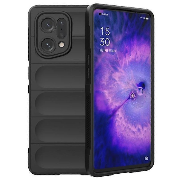 Stöttåligt Flexibelt Mjukt TPU Halkskydd Kant Mobiltelefon Skydd Robust Baksida Skal för Oppo Find X5 Multicolor Style B