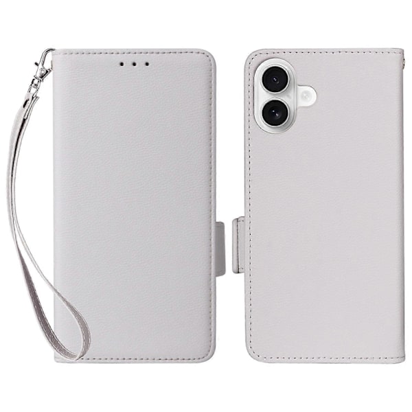 iPhone 16 Plus -kotelo litsirakenteella PU-nahkainen lompakkokansi Multicolor Style B