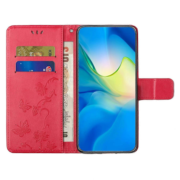 Til Samsung Galaxy A26 5G Etui Wallet Stand Præget Sommerfugl Blomst PU Læder Telefon Cover Multicolor Style B