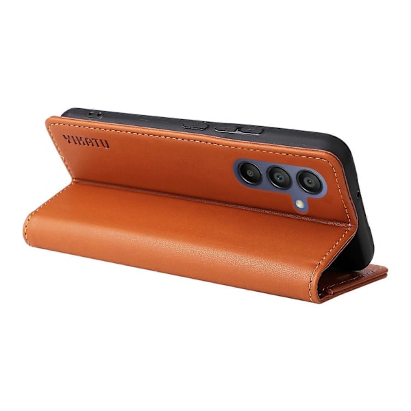 YIKATU YK-001 Til Samsung Galaxy A26 5G/A16 4G Etui Stand Læder Telefon Cover Stærk Lukning Multicolor Brown