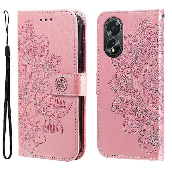 Til Oppo A38 4G Etui Slankt Anti-drop Pung Stativ PU Læder Cover Multicolor Style E