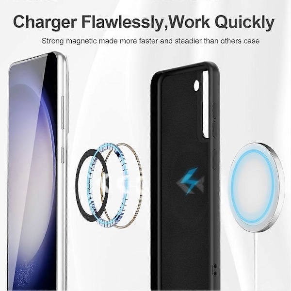 Liquid Series för Samsung Galaxy S23 FE Kompatibelt med MagSafe Mobilskal Gummibelagd TPU Baksida
