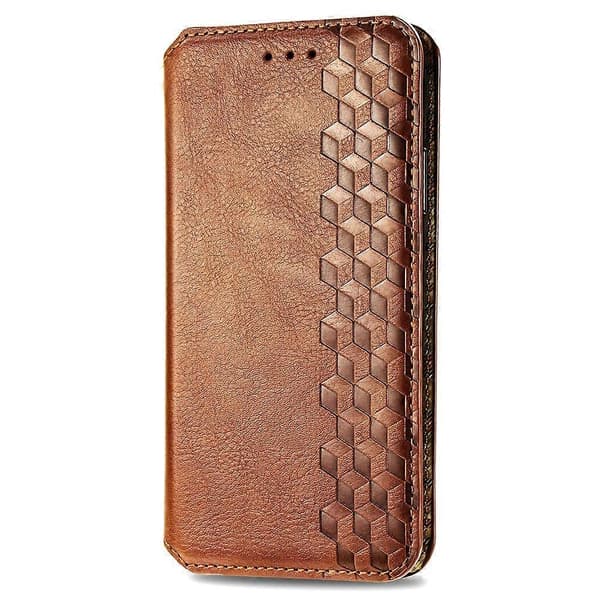 För iPhone 16 PU Läderfodral Rombmönster Plånboksställ Telefonskal - Grön Multicolor Brown