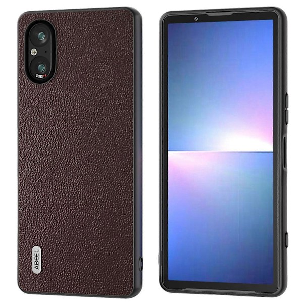 Til Sony Xperia 5 V Etui Ægte Ko Læder Belagt PC+TPU Telefon Cover Multicolor Style C