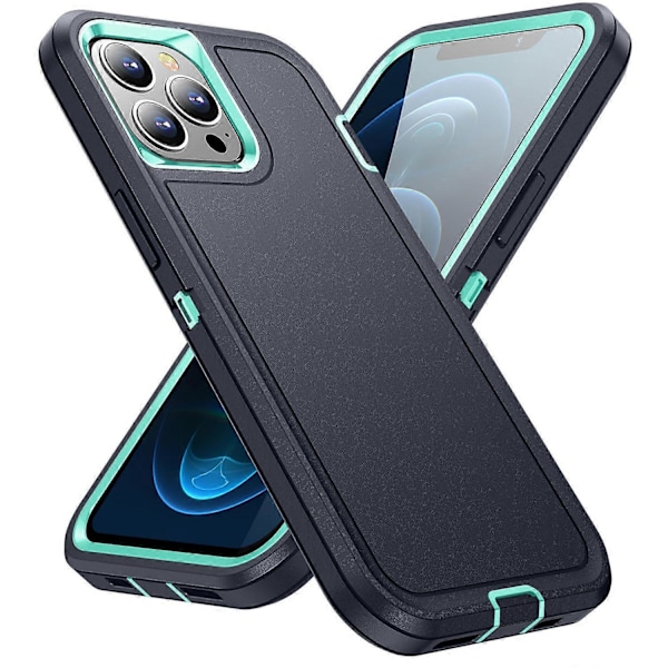 For iPhone 12/12 Pro Anti-Scratch Deksel TPU+PC Fallbeskyttelse Telefondeksel Multicolor Style D